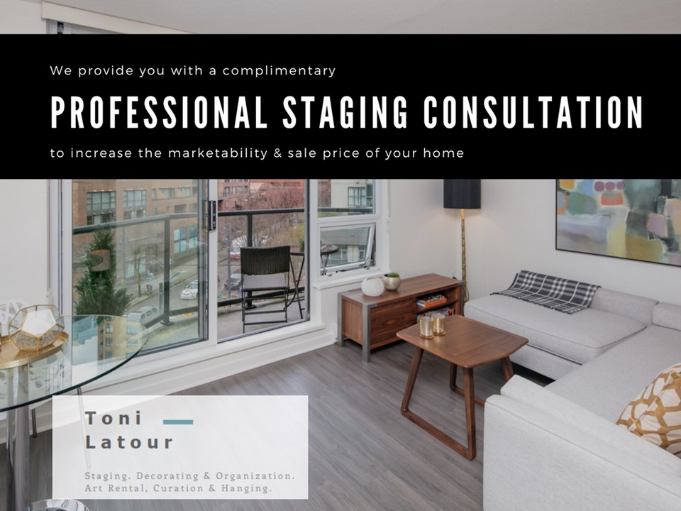 You'll get a complimentary professional staging consultation to increase the marketability & sale price of your home